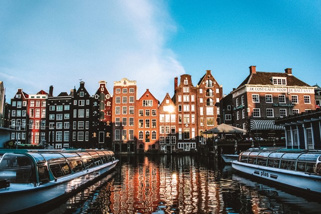 The centuries old facades are one of the attractions in Amsterdam