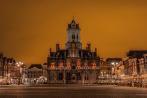 evening show in the Delft old city hall which is one of the attractions in Delft.