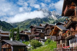 Lotschental is a valley in Switzerland, where more traditional houses are to be seen.